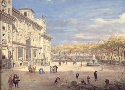 The Villa Medici, Rome by Gaspar van Wittel